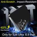 2 x Ferilinso Camera Lens Protector for Samsung Galaxy S26 Ultra, Metal Aluminum Alloy, Unbreakable Protection, Phone Case Friendly, Camera Cover Film Accessories Screen Protector Tempered Glass, Black