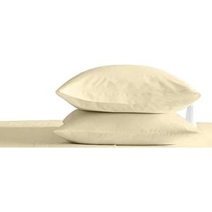 Kamas Pillow Cases Ivory Queen Size Set of 2, 1000 Thread Count,Egyptian Cotton (Ivory Queen (21X31) Pillow Cases Extra Long, Sateen Weave for Soft and Comfort Feel.