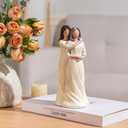 BUTILIVEEN Hugging Mom Daughter Figurines, Gifts for Mom from Daughter for Christmas, Mothers Day and Birthday, Hand Painted Statue, Resin, 8 inch