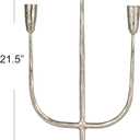 Creative Co-Op Tall Artisanal Metal Candelabra, Silver