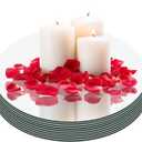 8 Pack Round Mirror Centerpieces for Tables Decorations, 10" Acrylic Circle Mirror Centerpieces Mirror Tray Candle Plate Centerpiece for Wedding Table Centerpieces Decorations Wall Decor