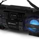 Emerson EPB-3001 Portable Bluetooth CD Player Boombox Stereo System with AM/FM Radio, MP3, USB, AUX, & Headphone Jack | Compact for Home or On-the-Go Entertainment