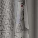 Cherry Stream Keyboard TKL, Wired Keyboard Without Number Pad, Whisper Quiet Keys, Unique Typing Feel, Slim Design, SX Scissor Switches, QWERTY, White-Gray