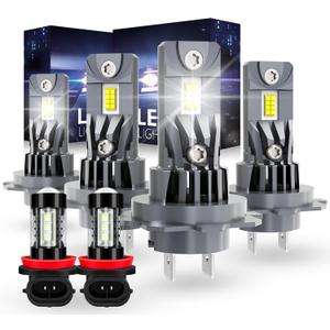 Light Bulbs Compatible for VW Passat 2012-2015, High and Low Beam, Fog Lights, 6500K Cool White, Plug and Play, 5000 Lumens, 6 PCS