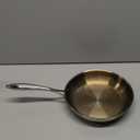 9.5 Inch Stainless Steel Frying Pan, 5-Ply Stainless Steel Pan, Dishwasher and Oven Safe, Induction Pan, Even Heat Distribution, PTFE, PFAS and PFOA Free