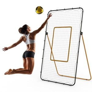 Volleyball Net Rebounder 7X4 FT, Adjustable Bounce Back Training Equipment with 5 Angle Customization for Backyard Indoor Outdoor, Portable Rebound Net for Practicing Volleying, Bumping, Spiking