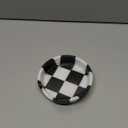 Marble Spoon Rest for Stove Top, Checkered Kitchen Utensil Holder, Coffee Bar Accessory (White Black)