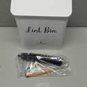 SUBEKYU Magnetic Lint Bin for Laundry Room, Wall Mounted Metal Lint Box Holder Trash Can with Lid for Dryer,Lint Basket for Laundry Room Organization,White
