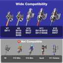 Upgrade Anti-Tangle Vacuum Cleaner Head Replacement Parts Compatible with Dyson V8 V11 V15 V10 V7, LED Light Quick Release Motorhead Brush Accessory Suitable for Most Carpet and Hardwood Floor