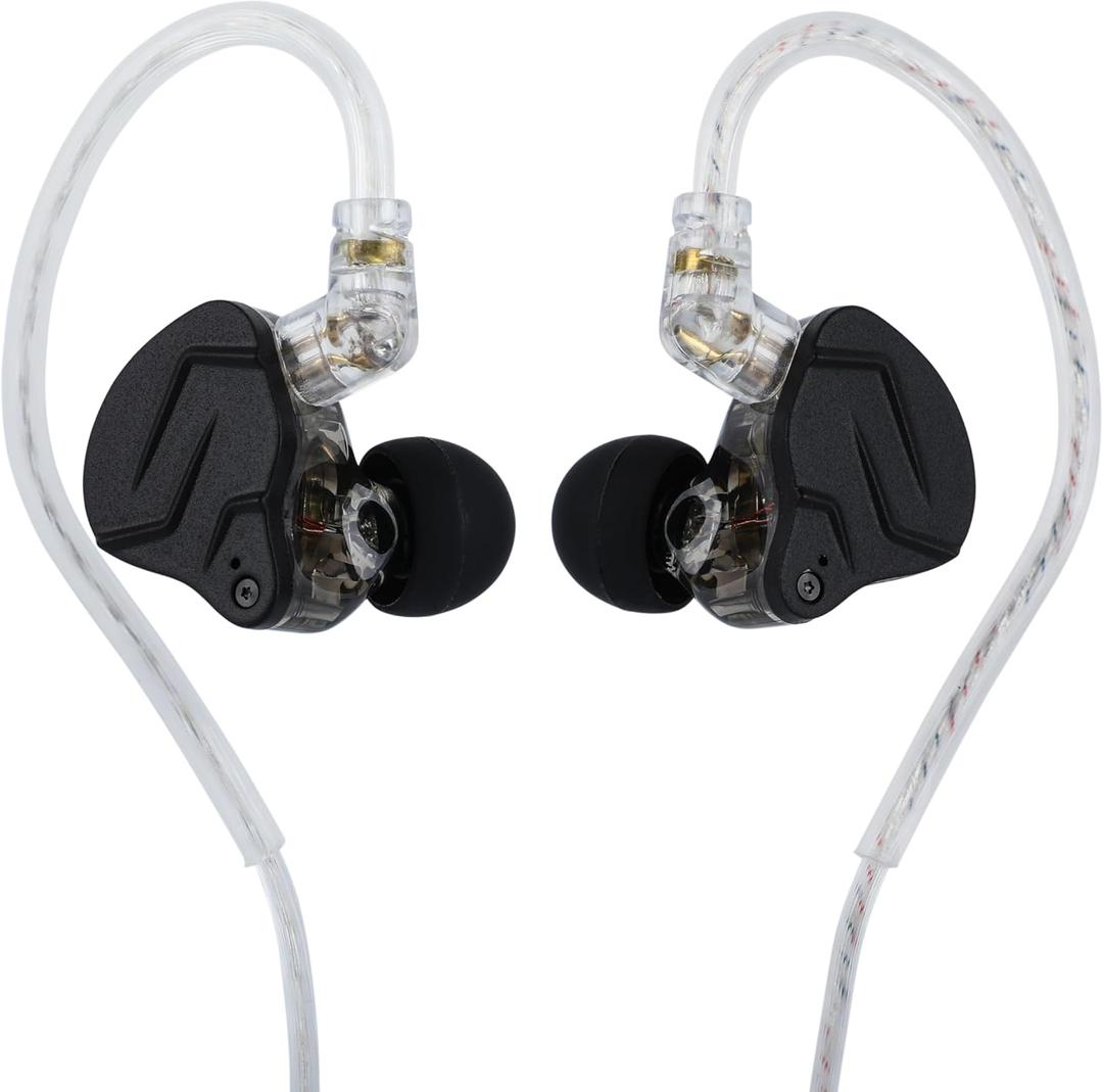 Linsoul KZ ZSN PRO X Dual Driver 1BA+1DD Hybrid Metal Earphones HiFi in-Ear Monitor with Detachable Recessed 2Pin Cable,Zinc Alloy Panel (Without Mic, Grey)