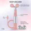 Spa Sciences ISLA Ice + Heat Contouring Roller (Face, Neck, and Dcolletage)  Including Steel + Bonus Genuine Rose Quartz Globes