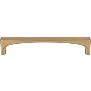 Top_Knobs Riverside Pull Color Honey Bronze 5 1/16 Length Grace Coll Contemporary Transitional Bar Handle Decorative Kitchen Bath Cabinet Door Hardware Dresser Bathroom Metal Interior Home