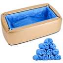 Automatic Shoe Covers Dispenser Machine: Shoe Cover Machine with 200 Pcs Shoe Covers Disposable Boot Cover - Waterproof Dust Proof for Medical Home Shop and Office Golden