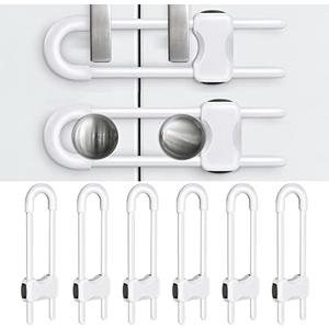 Baby Proofing Cabinets,Cabinet Locks for Babies,U-Shaped Child Locks for Cabinets, Child Proof Cabinet Latches,Child Safety Cabinet Locks with Adjustable by SPISPI (Pack of 10)