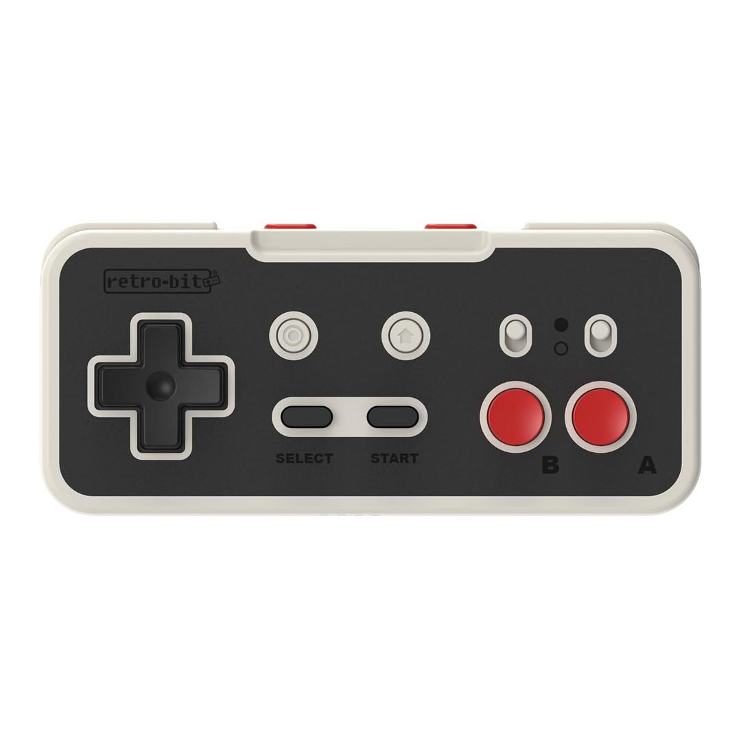Retro-Bit Origin 8 2.4 GHz Wireless Controller  for Original NES, PC/Windows, MacOS, USB Devices, Nintendo Switch Online - Classic Grey