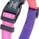 Roses&Poetry Reflective Dog Collar with Gradient Mistyrose, Adjustable Durable Pet Collars for Small Medium Large Dogs (Mistyrose-XS)