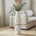 Floor Vase, GDSZJLJ 28 Inches Tall Ceramic White Large Decorative Vases for Modern Home Decor, Living Room, Minimalist Style Flower Vase for Pampas Grass, Flowers, Twigs, Office, Bedroom Dcor