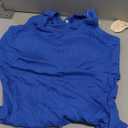 Zeagoo Sleeveless Ribbed Built in Bra Tops for Women Trendy Summer Royal Blue Fitted Racerback Padded Tank Top.L