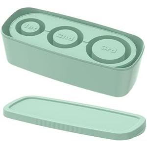 waenhasd Tray for Cup,3 Hollow Cylinder Molds for 30-40oz Tumbler Cup,Silicone with Lid and Storage Box,Easy to Release Ice Maker Cube Tray for Juice Drinks Coffee/3472 (Color : Mint Green), 21213