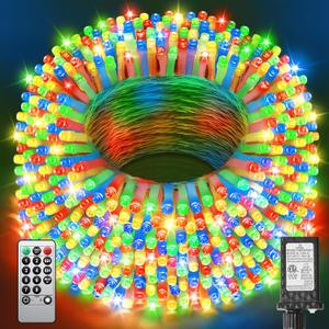 355FT Multicolor Christmas Lights Outdoor,900 LED Extra Long String Lights Waterproof Timer & Memory 8 Modes Dimmable Plug in Fairy Lights for Tree Patry Holiday Indoor Decorations