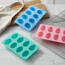 4 x 3Pcs 8-Cavity Easter Silicone Egg Molds, Egg Shaped Cake Pop Mold, Baking Supplies for Making Chocolate Jello Candy Dessert Muffin Mousse Pastry