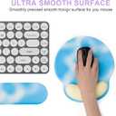 2 x Keyboard Wrist Rest and Mouse Pad with Wrist Support, Memory Foam Wrist Rests for Keyboard and Mouse Set, Ergonomic Wrist Pad with Non-Slip Base for Gaming, Office, Laptop(Blue Gradient)