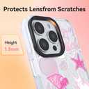 ChiCsFleur for iPhone 13 / iPhone 14 Case, TPU Phone case with Camera Protection for Women Girls Teens - Pink Preppy Sea Manta Y2K Shell Starfish Elegant Coral Ocean Gift Aesthetic Unique