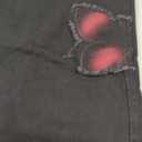 Cute Bootcut Jeans for Women Teen Girls Baggy Denim Jeans Y2k Butterfly Pants Aesthetic Gothic Streetwear Black XL