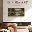 InSimSea Extra Large Framed Vintage Wall Art, River Rolling Hills,20x40inch