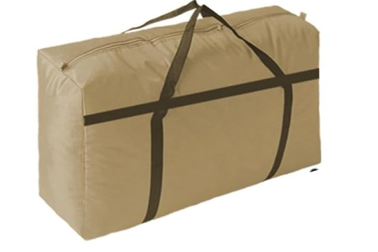 1 PCS Thicken Waterproof Moving Bag,Comforter Storage Bag Foldable Travel Duffle Bag,Space Saving Storage Bag for Closet Blankets Clothes (Khaki,73x50x27cm) (73x50x27cm, Khaki)