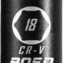 BOEN 1/2" Drive Deep Impact Socket,18mm Premium Socket,Metric,6 Point,Cr-V Steel with Laser Marking - Strong and Durable