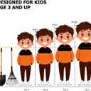 Kids Garden Tool Set, 2-Piece Rake and Shovel with Wooden Handles, 28 Inch Long, Black Metal Gardening Tools for Boys and Girls Digging Sand, Outdoor Toy Gifts for Sandbox
