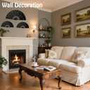 6PCS Glitter Rave Fan,13in Large Folding Hand Rave Fan with 6 Fabric Case Bags, Clack Fans for Line Dancing,Music Festivals,Disco,Glow Party.(Glitter Black)