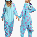 Slim Fit Unisex Adult Onesie Animal Pajamas Halloween Cosplay Sleepwear, Size 10-12years