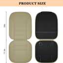 Zpana Car Seat Cushion, Leather Soft Breathable Non-Slip Vehicle Front Driver Seat Cover Pad, Comfortable Auto Interior Chair Protector Cushion, Universal for Truck SUV Sedan (Beige)