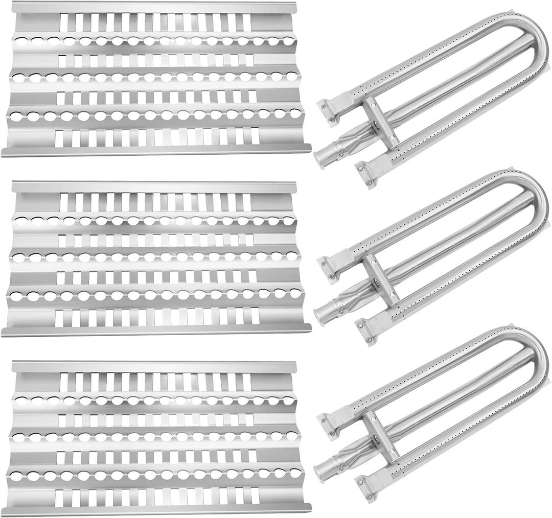 19" Grill Burner Heat Plates Shield for DCS Grills 30 BGB30-BQRN, 27 DBQR, 36, 48 BGB48-BQARL Dynamic Cooking Systems Radiant Tray Gas Grill Replacement Parts Briquette Tray