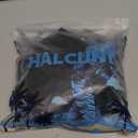 Halcurt Women's Boyleg One Piece Rash Guard with Built in Bra Zip Front UPF50+ Long Sleeve Full Body Surfing Swimsuit (Medium, Black/Green Palm Leaves)