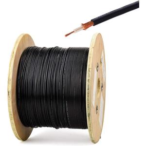 Superbat RF RG174 Coax Coaxial Cable Black 50 Ohm Mini Rg-174 Bare for Radio Cable Or DIY Antenna Wire 17ft