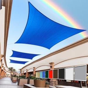 Royal Shade 14' x 16' Blue Rectangle Sun Shade Sail Canopy Outdoor Patio Fabric Screen Awning RTAPR1416 - UPF50+ 95% UV Blockage, Heavy Duty, Water & Air Permeable
