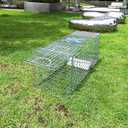 32" Large Collapsible Humane Live Animal Cage Trap No-Kill Trapping Kit for Humane Catch Release Rabbits, Stray Cat, Squirrel, Raccoon, Skunk, Mole, Other Fit Sized Animals, Heavy Duty, 2-Doors