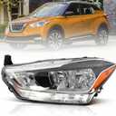 Driver Side Halogen Headlight Compatible with Kicks S/SR/SV 2018-2020 Headlamp 26060-5RL0A NI2502264 (Left)