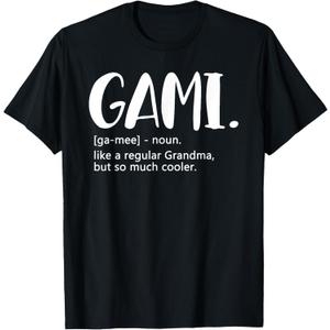 Gami Shirts for Women Mother's Day idea for Grandma Gami T-Shirt (Black)