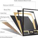 Jersey Frame Display Case for Football,Solid Wood Shadow Box with PET Transparent Protection,Two Photo Frame One Signature for Baseball, Basketball, Hockey, Uniforms - Black Walnut Finish