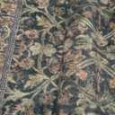 Area Rug 3x5 Washable - Floral Rugs for Living Room Low Pile Carpet for Bedroom Soft Water Resistant Non Slip Floor Mat for Entry Kitchen 3x5 Black/Green