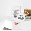 6 x Chenive Father's Day Card for Son, Son Fathers Day Card from Mom Dad, Happy Father's Day Card from Parents, Fathers Day Gift for Son