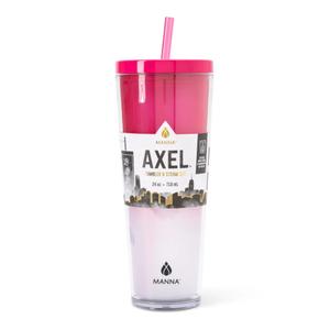 Manna Chilly Double-wall Vacuum Insulated Stainless Steel Tumbler with Splash-proof Lid and Reusable Tritan Straw - 24 Oz