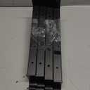 AddGrace Closet Rod Bracket Heavy Duty Shelf Brackets 10 Inch Black Wall Mounted Closet Rod Support with Pole Holder Industrial Iron Shelving Supports with Hook (4 Pack)