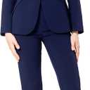 Marycrafts Women's Blazer Pant Suits Set Business Professional Workwear Suit (14, Navy Blue)