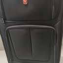 SWISSGEAR Sion Softside Expandable Spinner Luggage Durable Lightweight Travel Suitcase, Black, Checked-Large