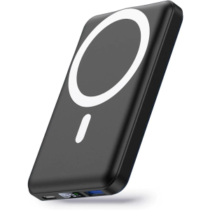 Wireless Power Bank, Yiisonger Slim 10000mAh Magnetic Portable Charger 22.5W PD Fast Charging, Mini Mag-Safe Battery Pack QC3.0 LED Display USB-C Compatible with iPhone 13&12/ Pro Max/Pro/Mini (Black)